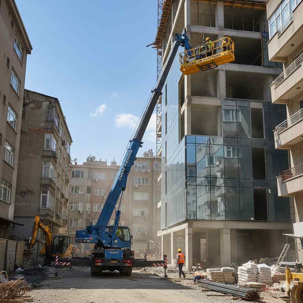 Profesyonel Etiler kiralık sepetli vinç hizmetleri
