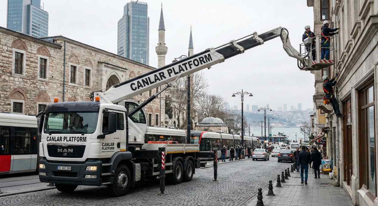 Acil sepetli vinç kiralama hizmetleri İstanbul: Canlar Platform