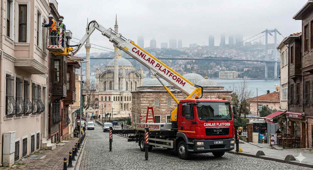 Mecidiyeköy kiralık vinç hizmetleri: Canlar Platform güvencesi