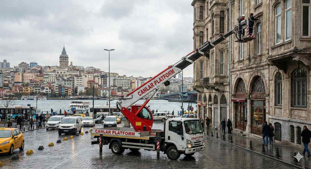 Sepetli vinçle Mecidiyeköy dış cephe temizliği hizmetleri