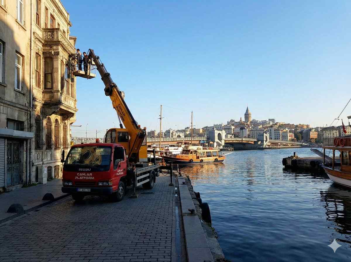 Profesyonel Haliç sepetli vinç hizmetleri: Canlar Platform