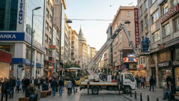 Dış Cephe Cam Temizliğinde Sepetli Vinç Kullanımı ve Rehberi
