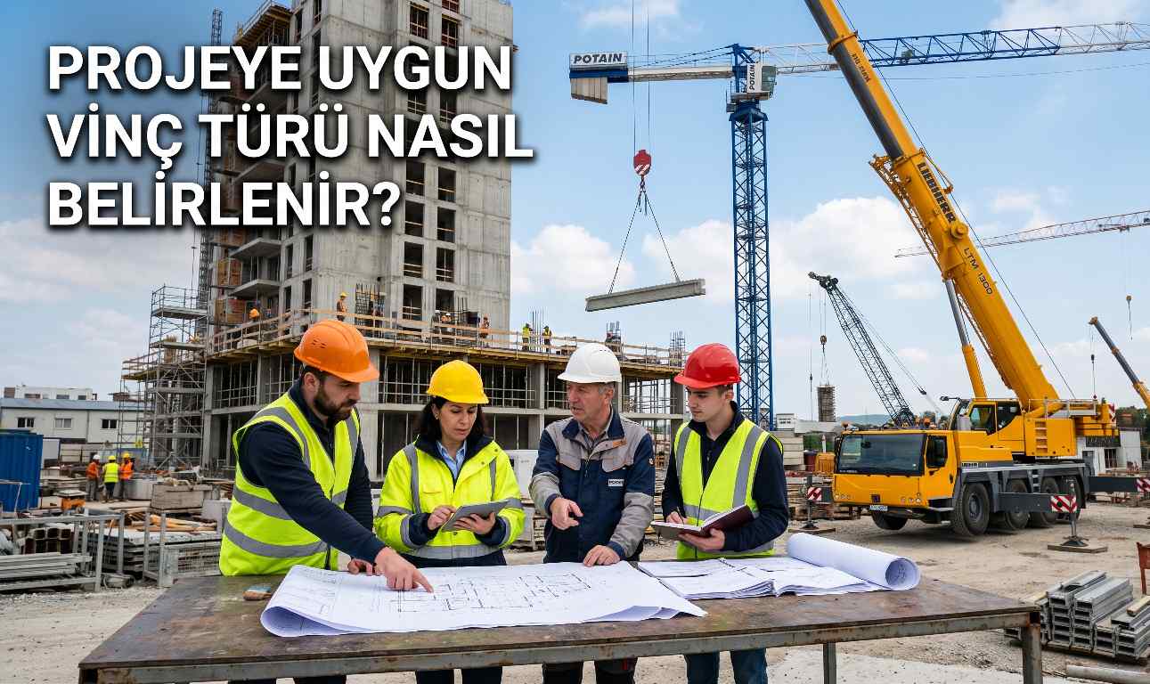 İnşaat projelerinde uygun vinç türü belirleme