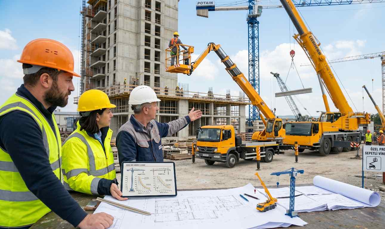 Projeye uygun vinç türü belirleme çalışmaları